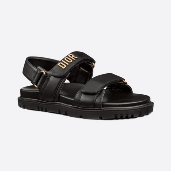 Dior Noir Lambskin Sandals - Picture 1 of 7